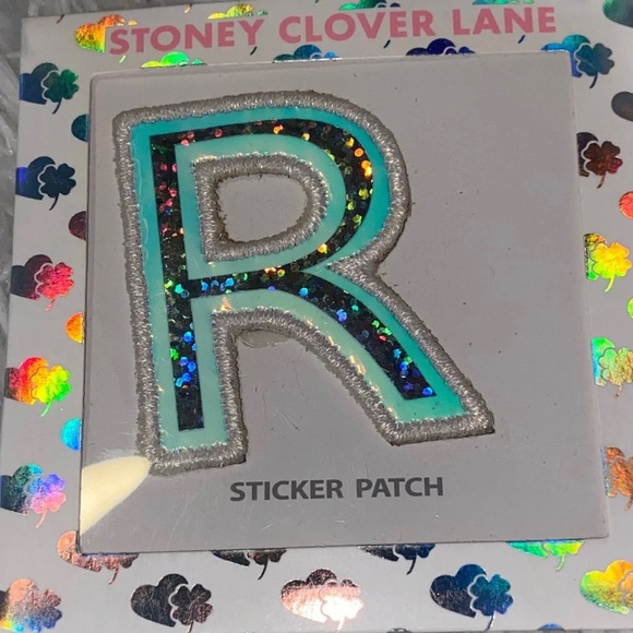 Stoney Clover Lane OG Letter R Holographic Adhesive Patch - Picture 2 of 2